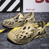 Трендовые полые сандалии мужские летние 2025 года новые спортивные уличные пляжные туфли на платформе повседневные дырчатые туфли