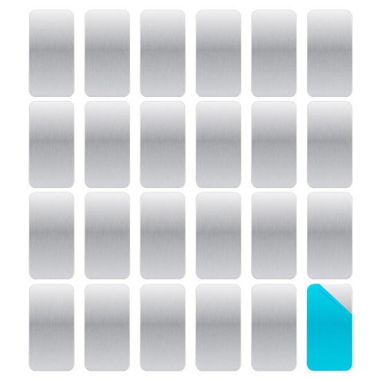 12/24 шт. Самоклеящиеся металлические пластины для магнитных креплений, прочные, прямоугольные, липкие металлические