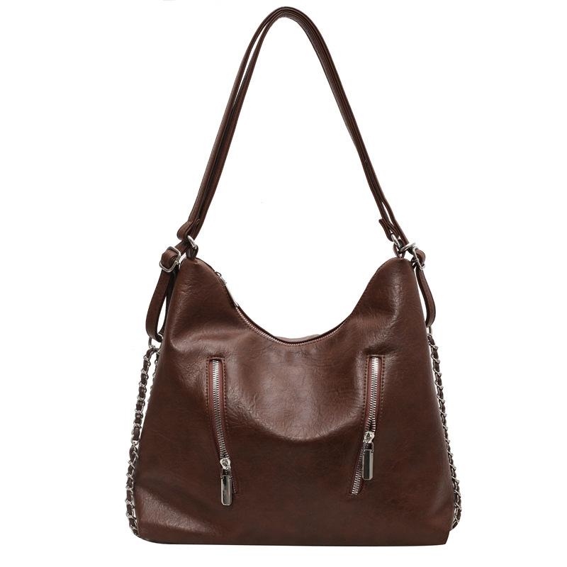 Большая вместительная сумка 2024 года, новый рюкзак с цепочкой, женская сумка-мессенджер через плечо, повседневный универсальный рюкзак для путешествий и выходов