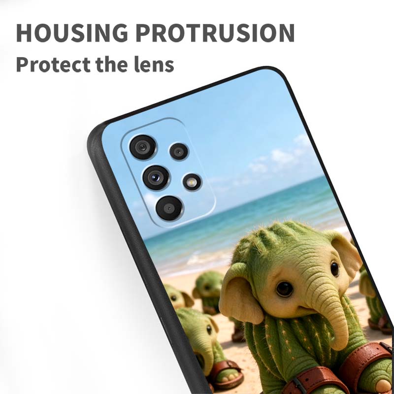 Чехол Tung Tung Tung Sahur Pattern для Samsung A41 A35 A34 A33 A32 A25 A24 A23 A21s A06 A05 A04 A03 Note 10 20 Ultra 5G Черный