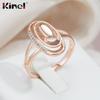 Kinel Rose Gold Big Size Rings For Women Elegant Wedding Rings