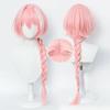 Anime AstolfoCosplay Wig Apocryph Astolfo Long Pink Mix White Braid Wig Heat Resistant Synthetic Hair Role Play Wigs + Wig Cap