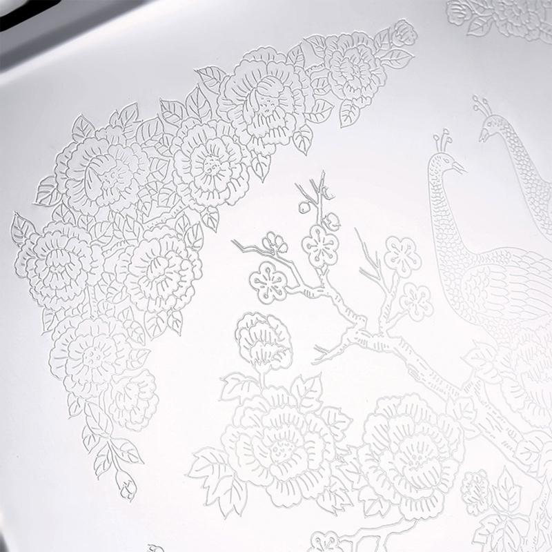 Роскошный поднос для хранения из нержавеющей стали с ручкой, дисплей для косметики и ювелирных изделий, сервировочное блюдо для отеля и ресторана, серебристый