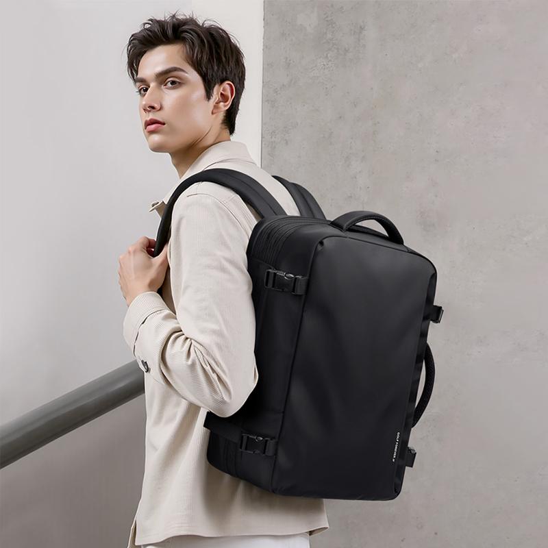 Men's Business Backpack Expandable Large Capacity Travel Bag Commuter 17.3-inch Computer Bag Student Backpack