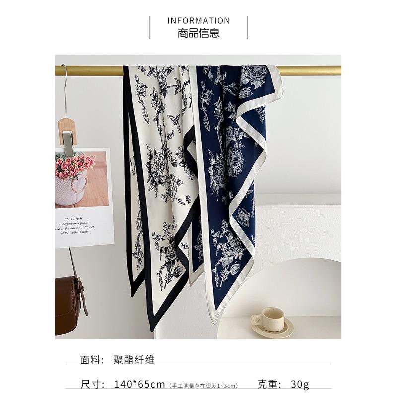 Women S Floral Printed Triangle Scarf Lightweight Sun Protection Versatile Shawl