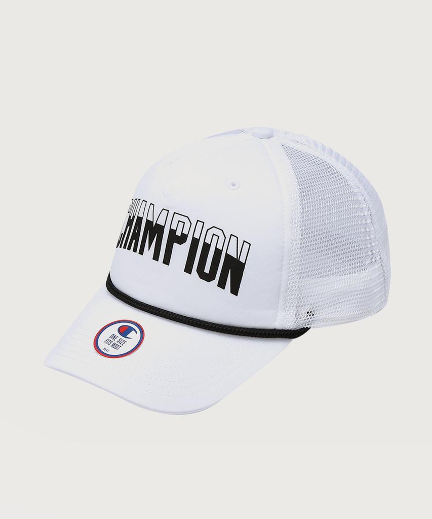 CHAMPION 5-Panel Trucker Ball Cap White