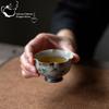 Hand-painted Bamboo Flower Mouth Tea Cup, Chinese Style Cup, Retro Style, Home Ceramic, Master Cup, Kung Fu Tea Set