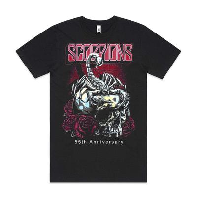 Футболка Scorpions Группа Семейная футболка Музыка Рок-н-ролл Мужская Женская Летняя Мужская футболка Черная с круглым вырезом Хлопковая футболка