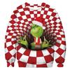 Grinch Christmas Cartoon Print Crew Neck Sweatshirt Men Women Casual Long Sleeve Top