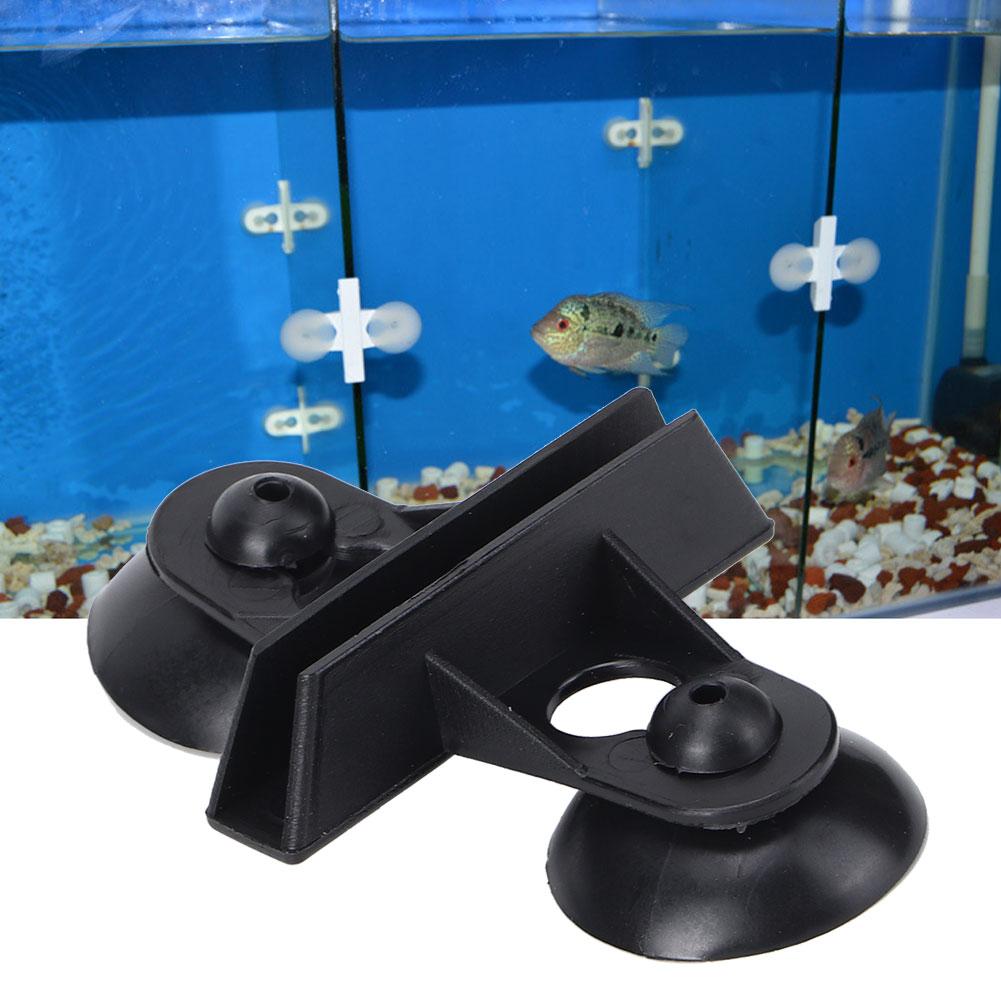 40PCS PVC Aquarium Fish Tank Suction Cup Separating Board Divider Support ClipBlack