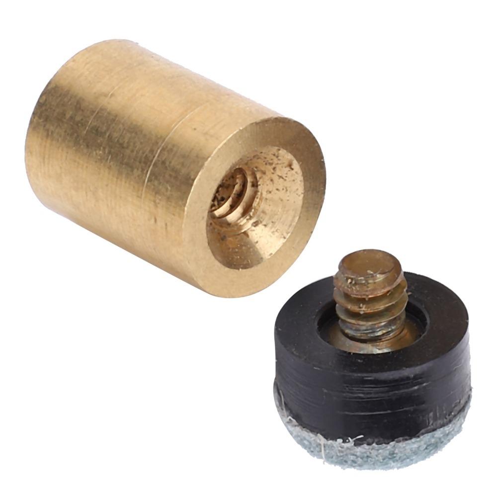Billiard accessories Screw on Tips Billiards Cue Tip 10MM Leather Pool Cue Tip Brass Ferrules Pool Stick Tip Replacement Parts