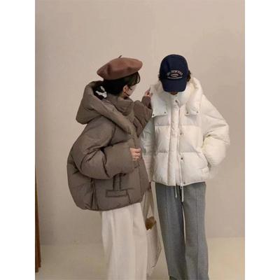 Новая куртка-пуховик женская зимняя короткая корейская версия с капюшоном утолщенная внешняя куртка-хлеб