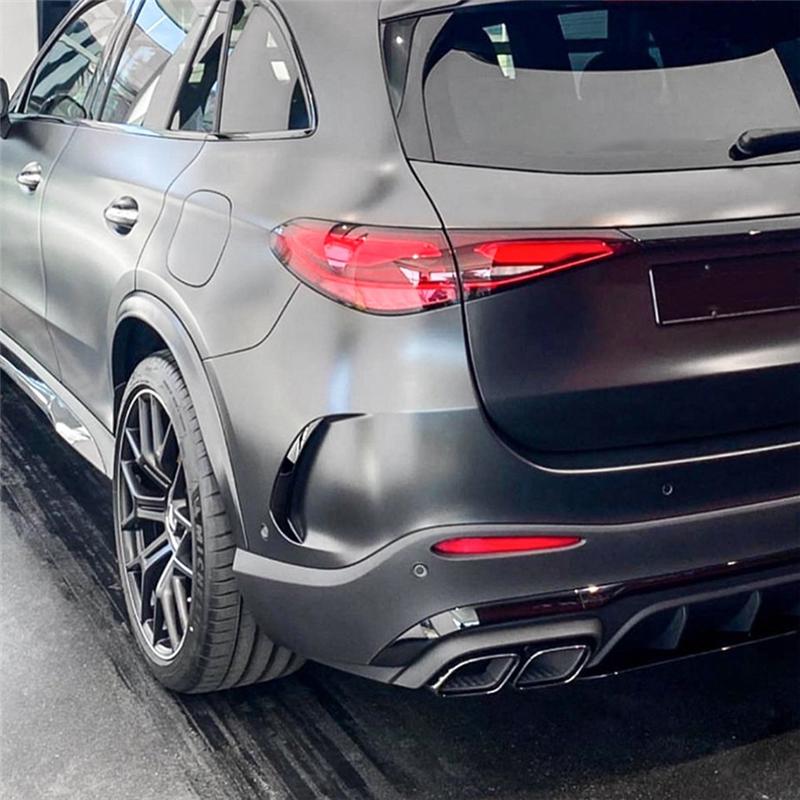For Mercedes Benz GLC Class X254 AMG Line 2024 Rear Bumper Trim Lip Spoiler Fender Canards F Parts , Black