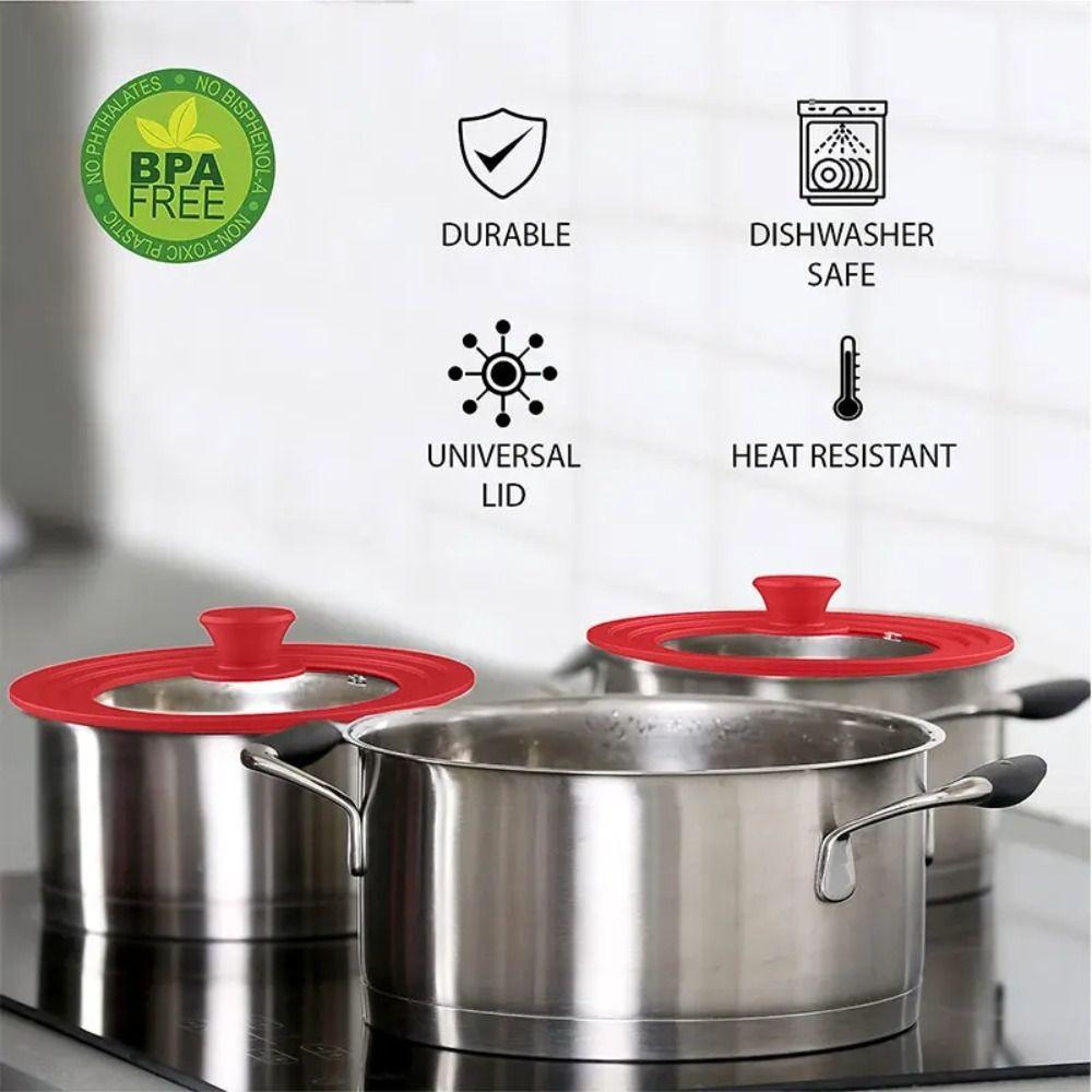 Силиконовый ободок, умная крышка для кастрюль, сковородок, посуда, крышка для сковороды, кухонная утварь