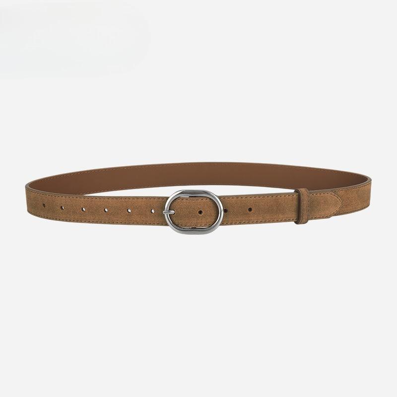 High-end Matte Leather Belt for Women with Versatile Skirt and Pants Decoration Ins Belt for Women
