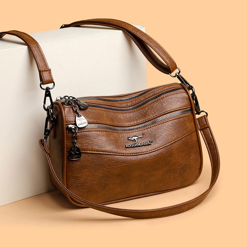 Женская сумка Four Seasons Женская сумка Большая вместимость Хорошее качество Одно плечо Косая сумка через плечо Мягкая текстура Сумка