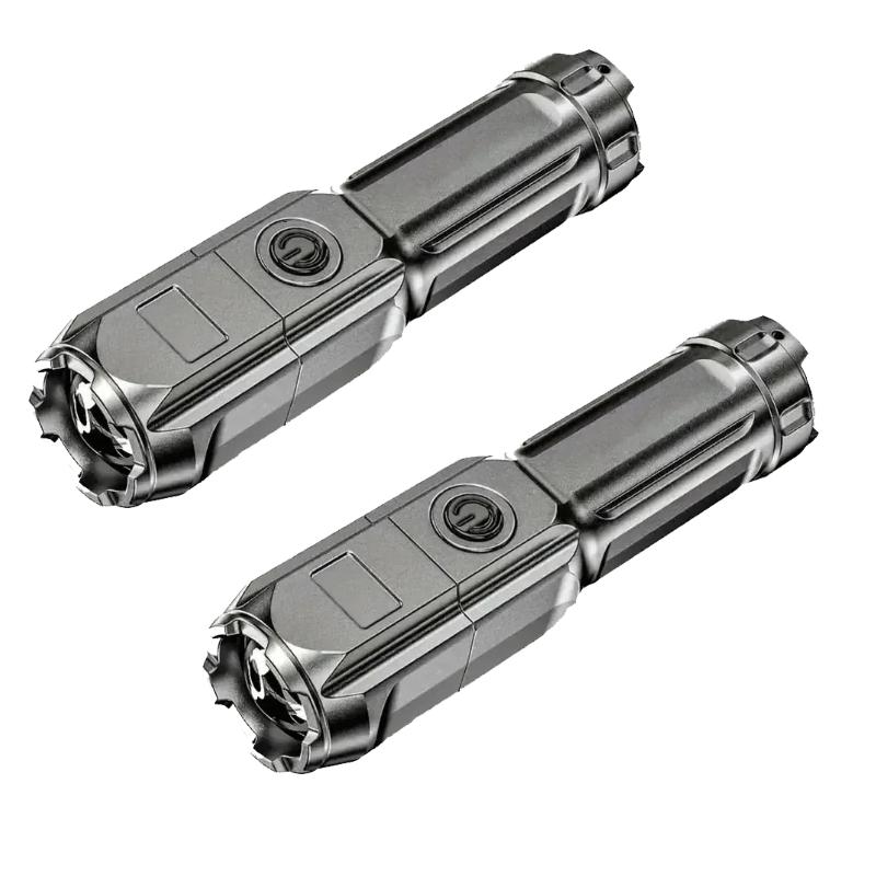 Мощный светодиодный фонарь, перезаряжаемый через USB, водонепроницаемый, с зумом, аварийный, для рыбалки, охоты, для кемпинга на открытом воздухе, светодиодный фонарь, рабочий фонарь