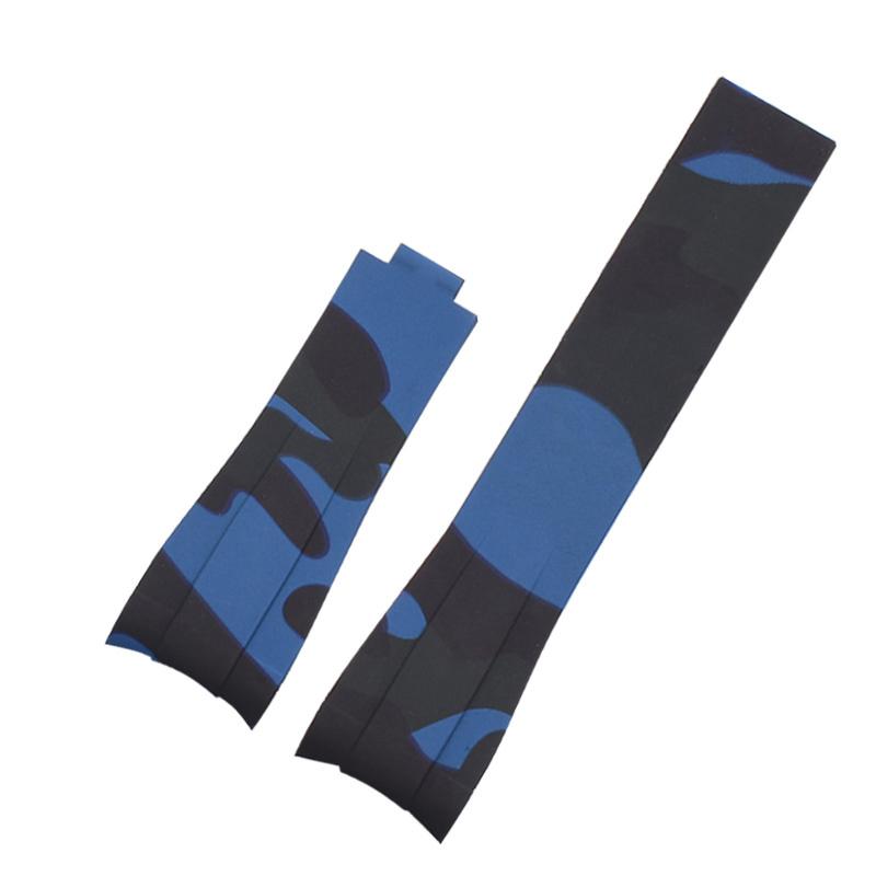 Wholesale Price for Old Customers Rubber Watch Strap Waterproof Silicone Wristband Bracelet Camouflage Color for Rolex Watchband
