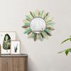 Living Room Vanity Mirror Wall Decor Mirror Iron Mirror Wall Hanging Three-Dimensional Feather