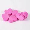 10 pcs Mini Cute Nail File Heart Shape Pink And Black Polishing Blocks Kit Sponge Two-Sided Nail Art Tool Girls And Women
