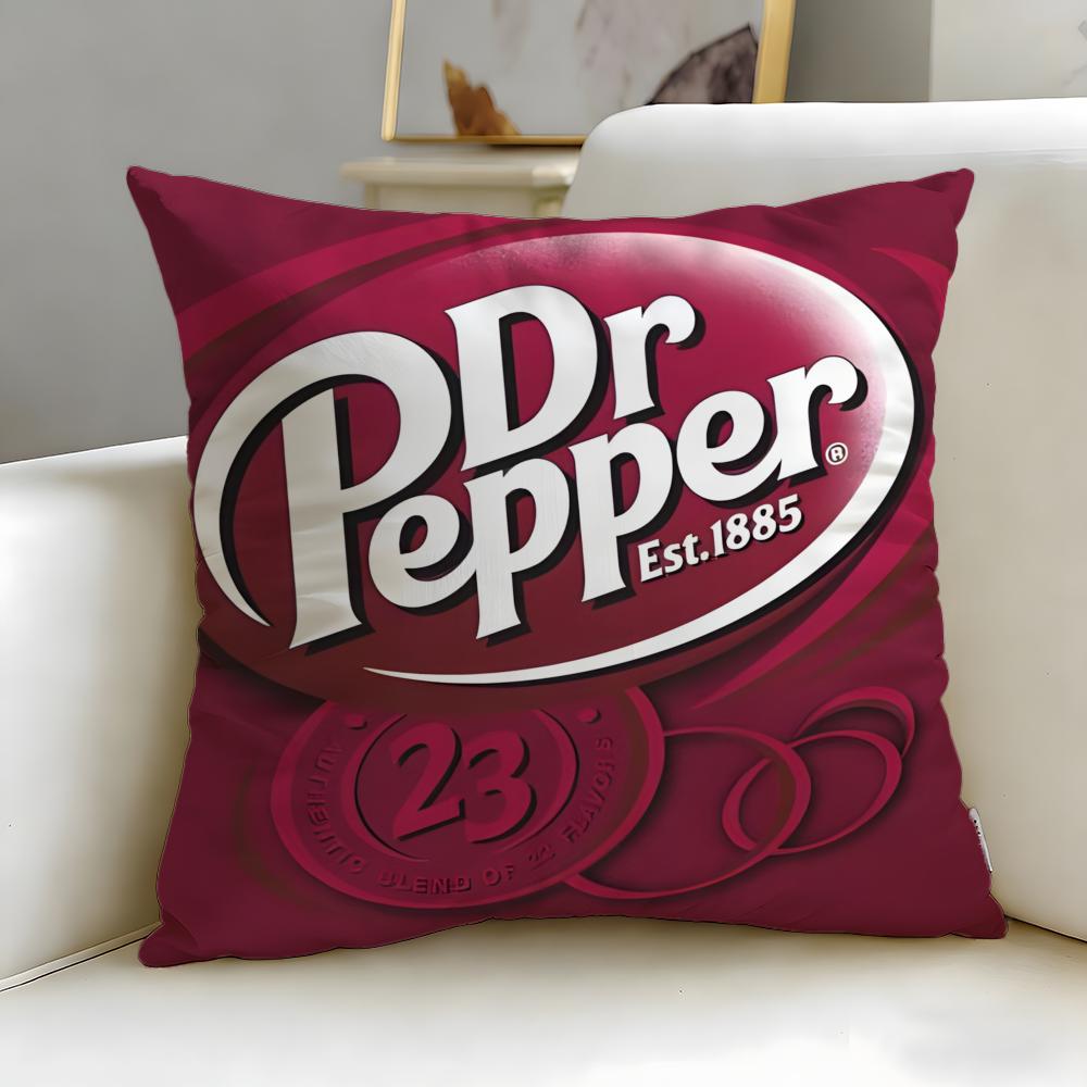 Классический бренд напитков Dr Pepper Наволочка Мягкая и Легко стирающаяся – Универсальная для Дивана, Кровати, Путешествий и Офиса