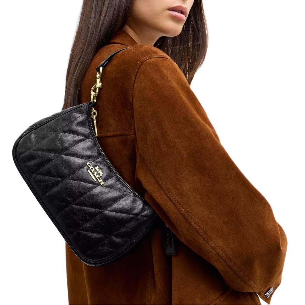 Coach Teri 15 Zipper Cover Leather Mini Shoulder Bag Women bags Gold Black CDY83-IMBLK