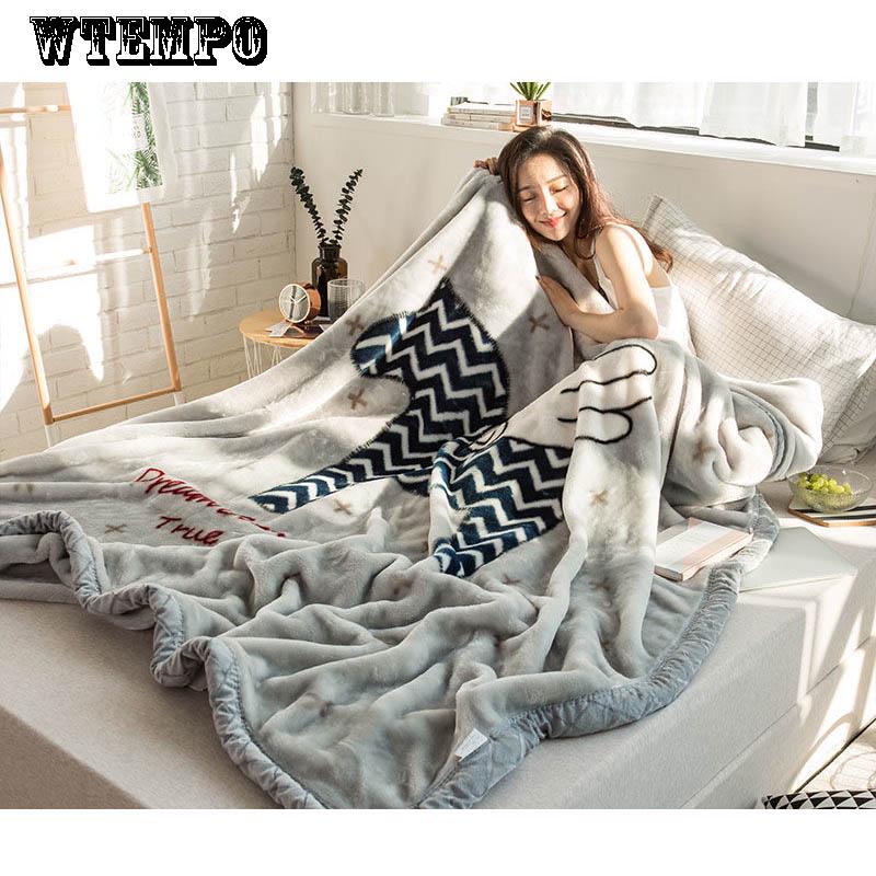 Одеяло, утолщенное двойное одеяло из кораллового флиса, удобное зимнее одеяло для общежития