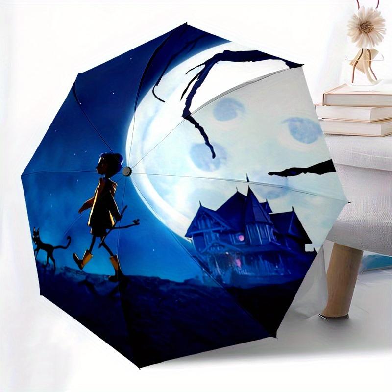 1pc Caroline Moonlit Walk Themed High-quality Umbrella,Automatic Opening and Closing Umbrella,Multi-functional Umbrella G0811082