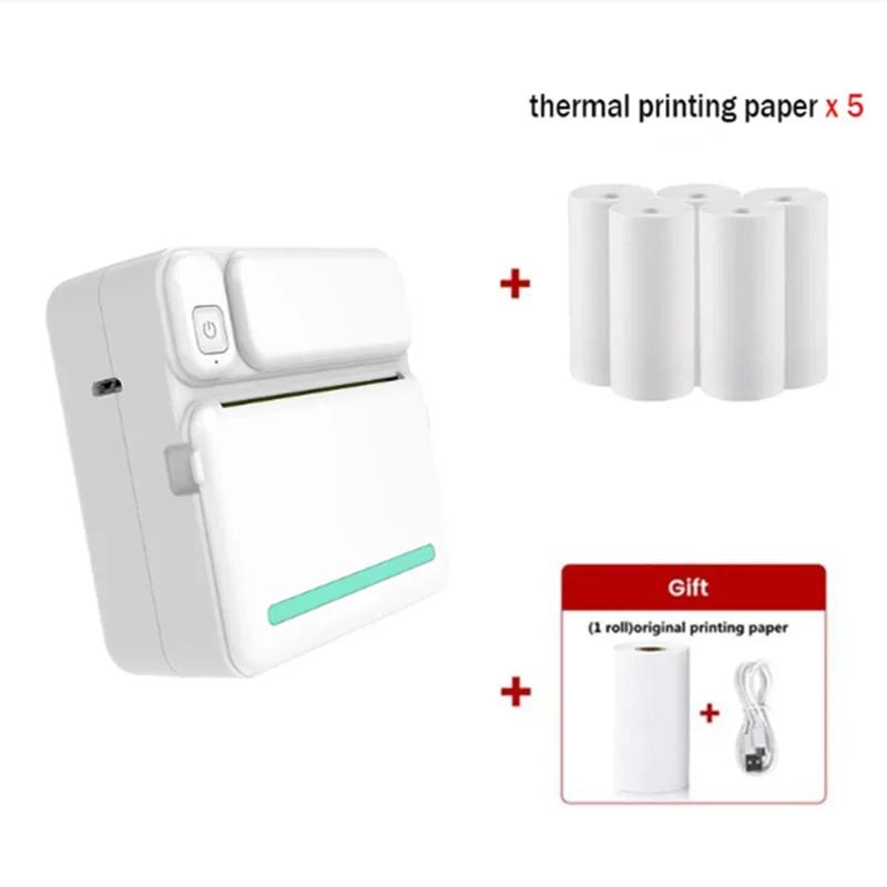 C19 MINI Print Портативный термопринтер Карманный фотопринтер Термальный принтер этикеток 58 мм Печать Беспроводная связь Bluetooth Android IOS