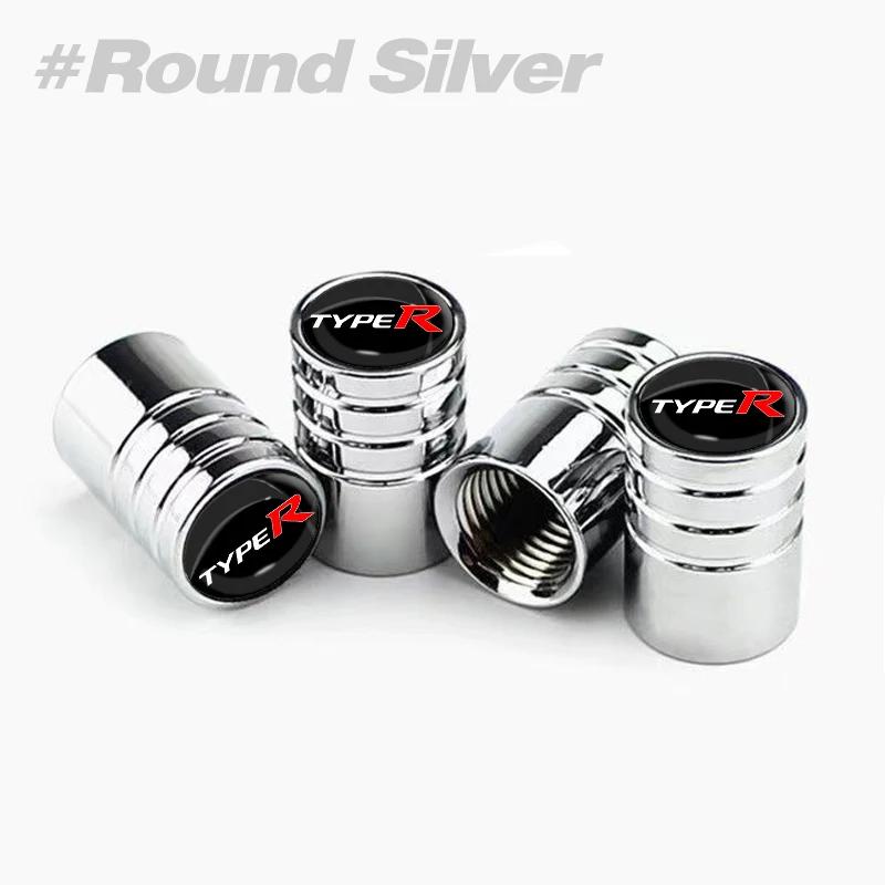 4Pcs Car Valve Caps Wheel Tires Air Tyre Stem Protective Cover For Honda TYPE-R Civic XR-V HR-V Accord Odyssey Spirior TYPE R