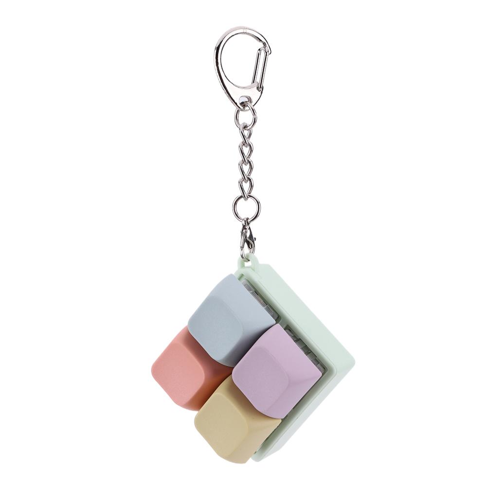 4 Keys Mechanical Keyboard Axis Tester DIY Keycaps Stress Relief Toy Finger Calming Fidget Keyborad Button Office Toy Keychain