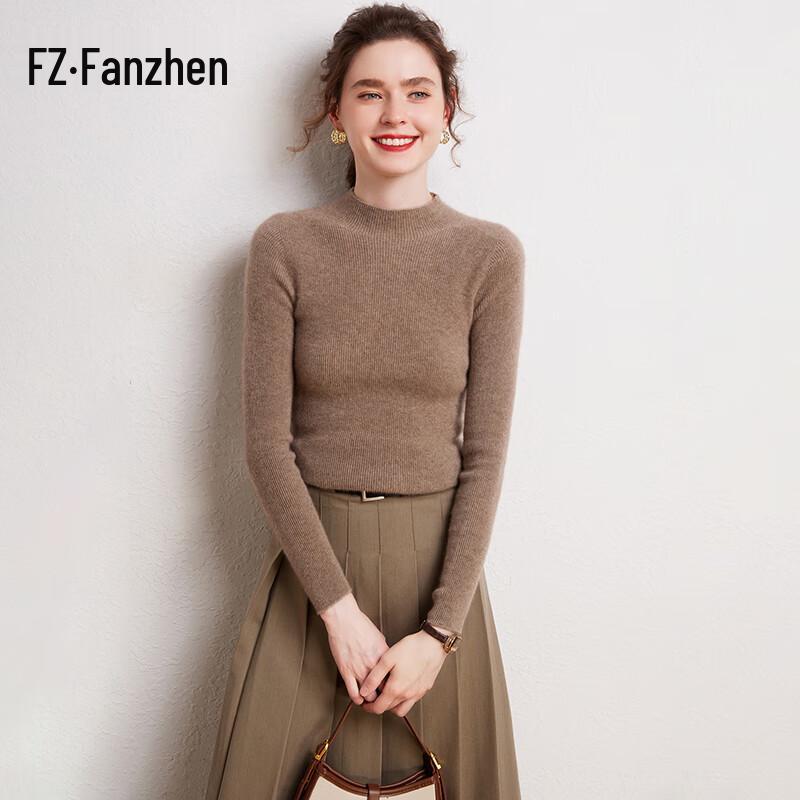 Женский свитер Fanzhen из 100% кашемира с воротником-стойкой