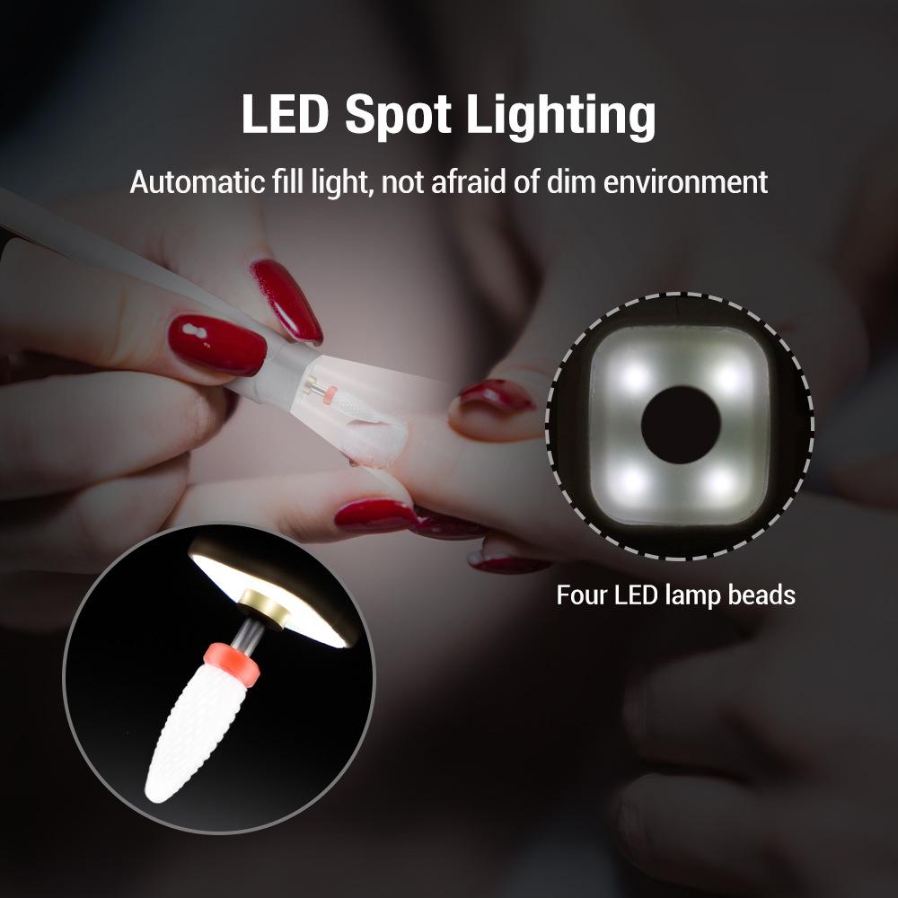 Портативная трехскоростная электрическая пилка для ногтей и средство для удаления кутикулы для нейл-арта