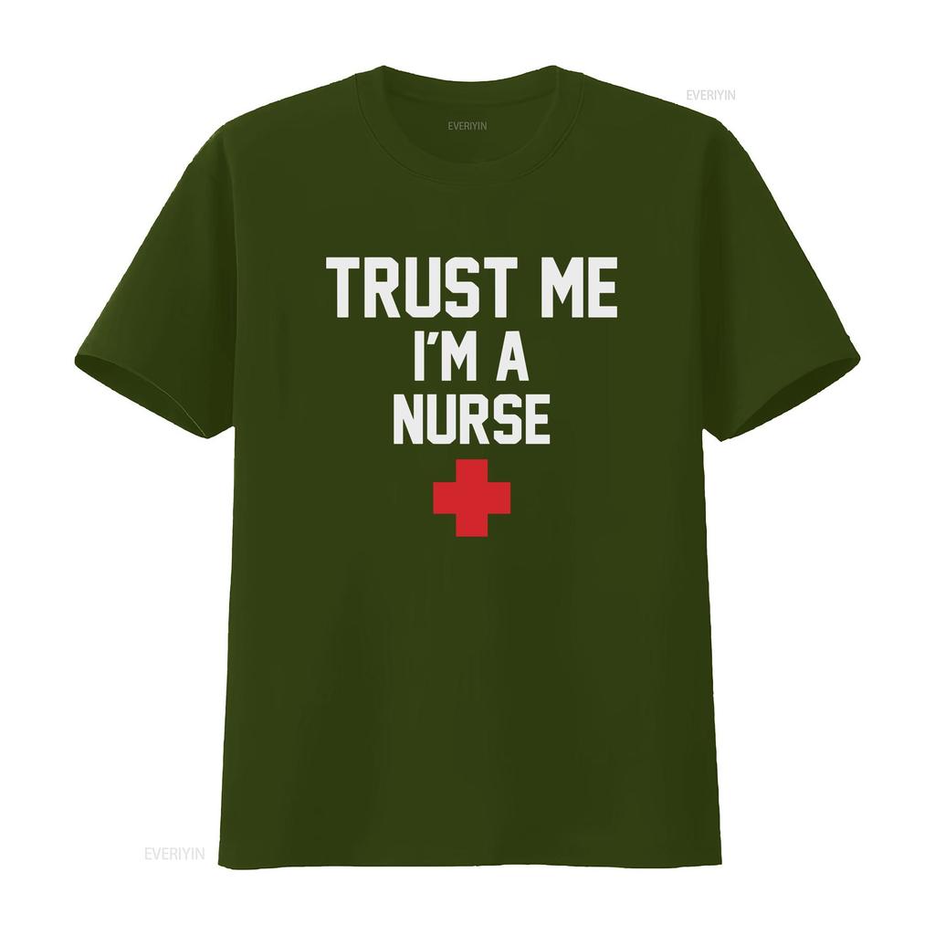 Trust Me Im A Nurse Black Adult T Shirt vintage Washed graphic Comfortable Versatile designer clothes homme Stylish streetwear