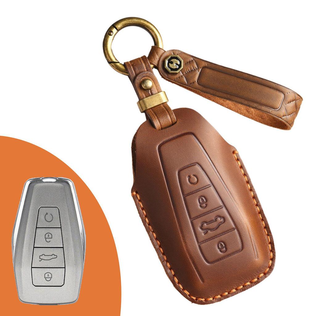 Ретро кожаный чехол для ключей ручной работы для Geely Dihao Binrui