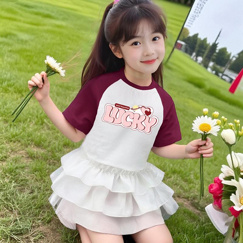 Girls' Half-length Puffy Skirts, Summer Children's Pleated Skirts and Cake Skirts