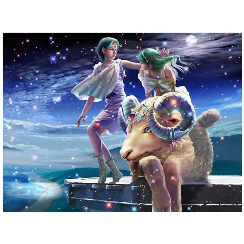 Полный 5D алмазная живопись Двенадцать созвездий DIY Алмазная вышивка Алмазная мозаика Наборы для вышивки крестом Домашний Декор Подарок