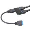 1 To 2 Usb 3.0 19pin HUB USB 19PIN Extension Cable Fast Transmission Chip for Desktop Computer Motherboard Chassis Boxes
