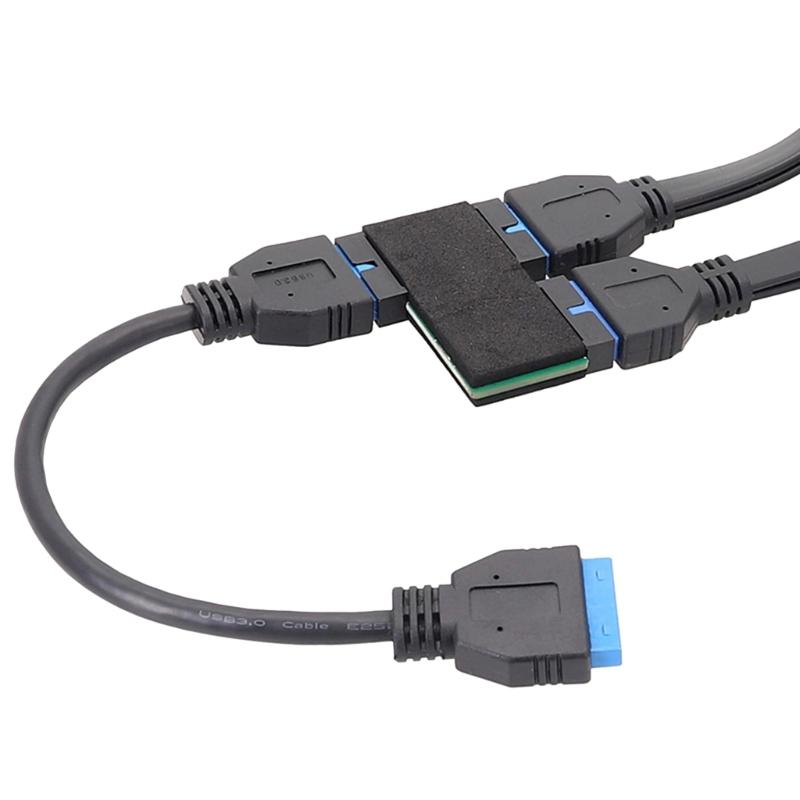 1 To 2 Usb 3.0 19pin HUB USB 19PIN Extension Cable Fast Transmission Chip for Desktop Computer Motherboard Chassis Boxes
