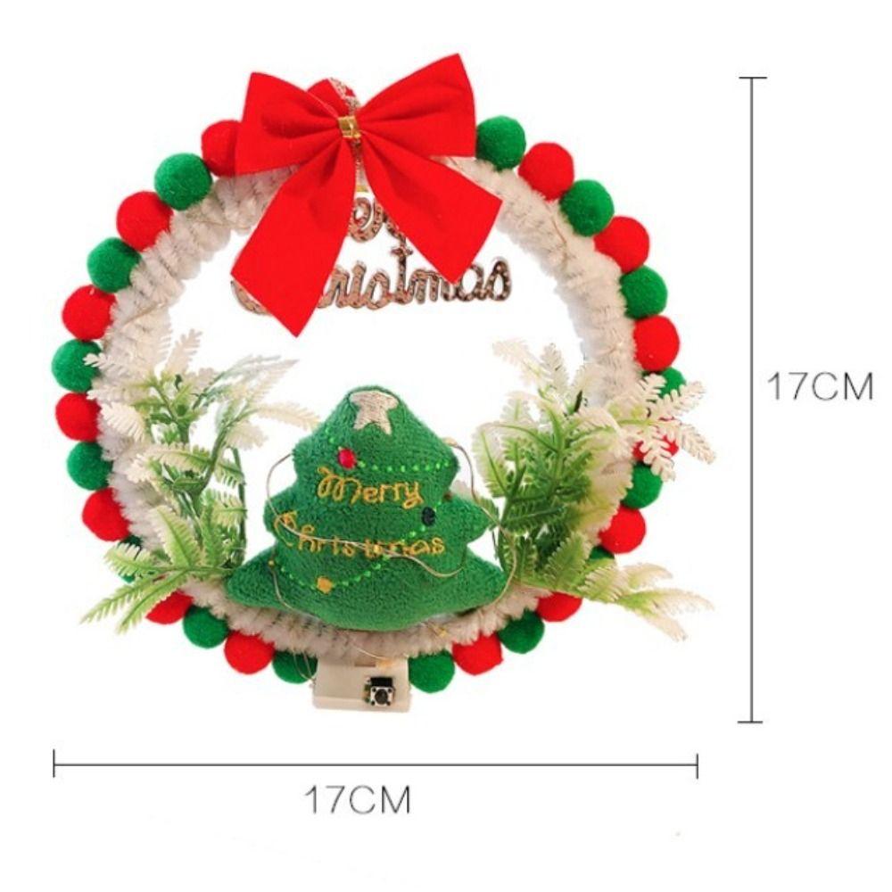 New Year Gifts Xmas Decorations With Lights Pendant Ornament DIY Wreath Materials Home Decoration