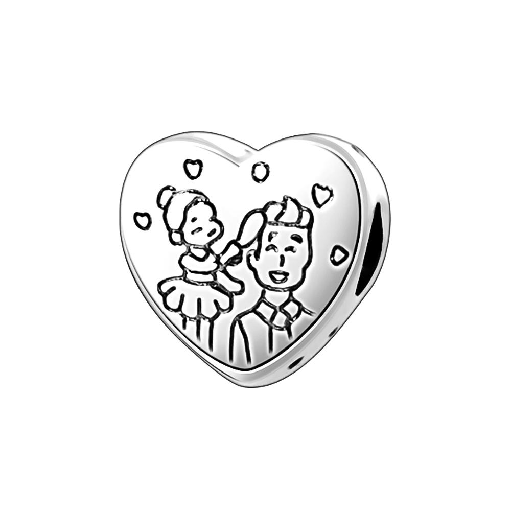 S925 Посеребренная коллекция «Любовь ко Дню матери», очаровательные бусины для мамы, подходят S925, оригинальные браслеты, ювелирные изделия «сделай сам», подарки на день рождения