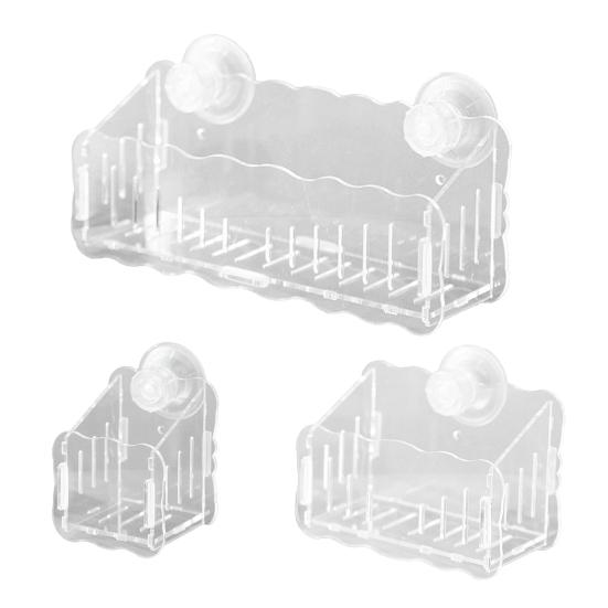 Подставка для аквариумных растений, подвесной горшок для растений с присосками, прозрачный