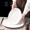 Beilaien Thickened White Melamine Commercial Serving Plates