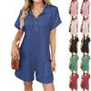 Women's Comfortable Casual Jumpsuit Short Sleeve Top Sweater Jumpsuit Shorts