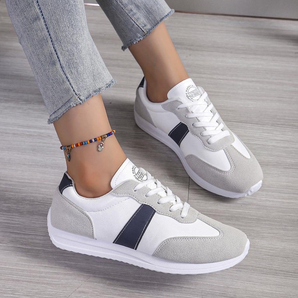 Большие размеры, весенне-осенний тренд, маленькие белые туфли Forrest Gump 2025, новые повседневные универсальные спортивные кроссовки на плоской подошве