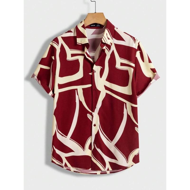 Мужская рубашка с короткими рукавами с принтом головы быка, летняя рубашка с короткими рукавами для улицы, городская повседневная модная мужская рубашка