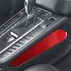 Red Carbon Fiber Gear Shift Panel Side Decal Trim Cover For Porsche Macan 15-19
