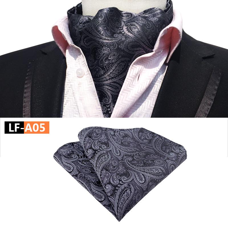 Men's Polyester Retro Tie, Scarf, and Pocket Square Set