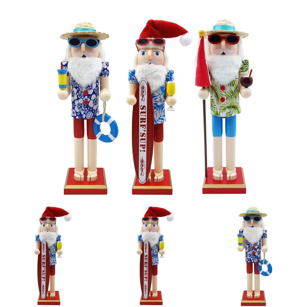 Unique Hawaiian Wooden Nutcracker Santa For Gift Giving And Home Dcor Enhancements