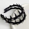 Elegant Rhinestone Wave Headband with Non-Slip Teeth for Stylish Hair